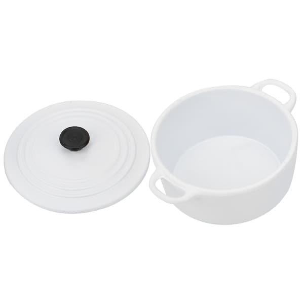 1/12 skala mini simulation legering gryde dukkehus tilbehør - hvid