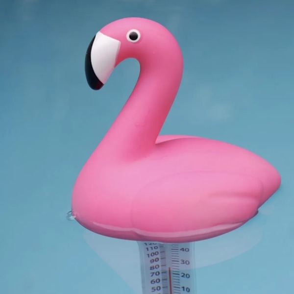 Flamingo Pool Termometer, Vattentemperaturtermometer för Pooler och Spa, Simbassängtermometer, Flytande Pooltermometer