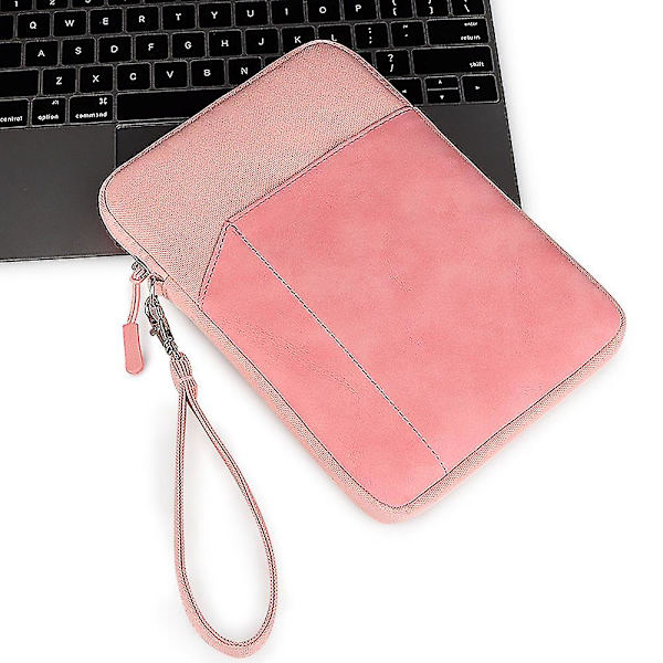 8-tums surfplattefodral kompatibel med Samsung Ipad surfplatta läderfodral foderpåse stöttåligt skyddsfodral（Rosa-8 tum）