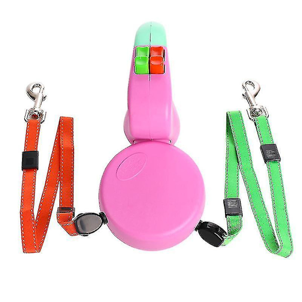 Evago Inntrekkbar Hundekobbel, Kraftig Hundegåing Kobbel Med Antiskli Håndtak Sterk Nylon Tape