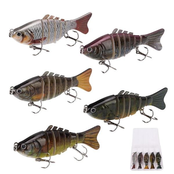 10cm 15,5g Multi Jointed Swimbait Lure Set - Livsliknande Fiskebeten, Hårda Betesfiskeutrustning