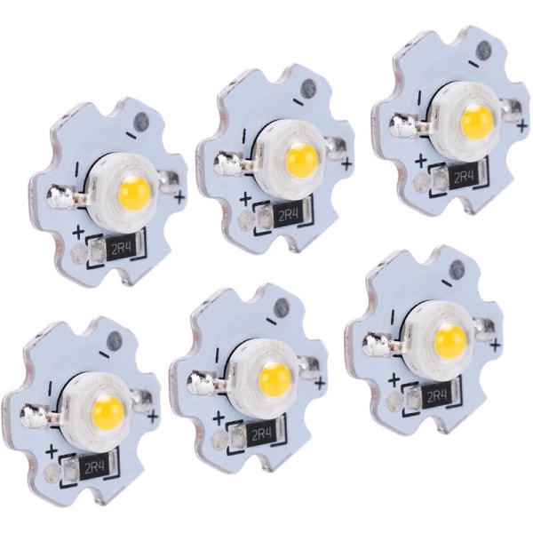 25 st 5V LED-chips 200LM 3W hög effekt LED-lampor pärlor för DIY belysningskropp varmvit 3000-3200K