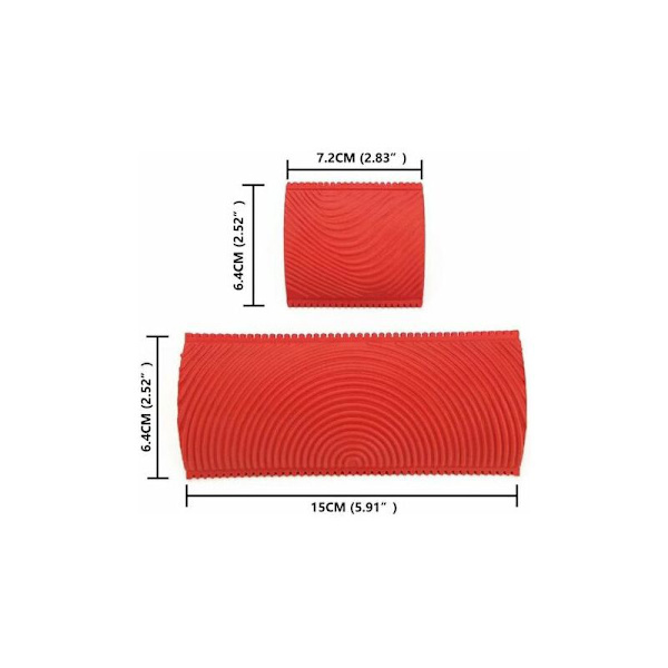 DZTXET 2-pack trästrukturfärgroller väggmålning väggstruktur konstverktyg CRUEL