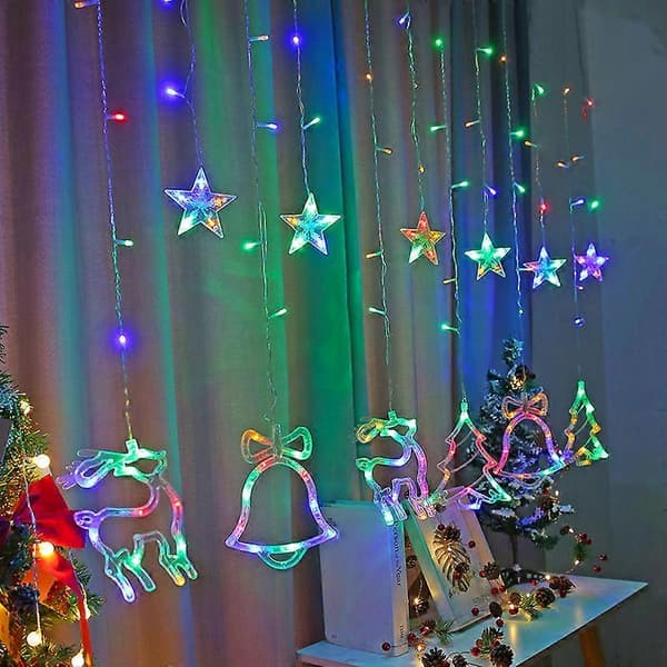 Fargerike LED vinduslys – 8 moduser, fjernkontroll, batteri, vanntett