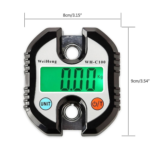 Elektronisk vikt LCD-våg Hängande våg för fiske Bagagevågar（Orange）