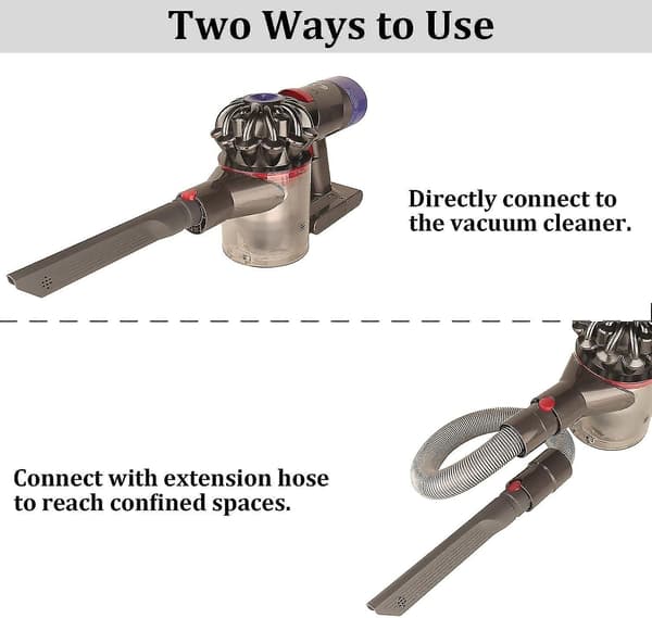Flexi Crevice Tool Brush Tilbehør til Dyson V8 V7 V10 Støvsuger