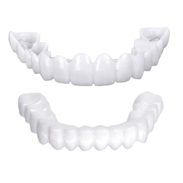 Smile Teeth Faner Konstgjorda kosmetiska tandfasader Snabbprotesskydd Cover för män och kvinnor Verktyg