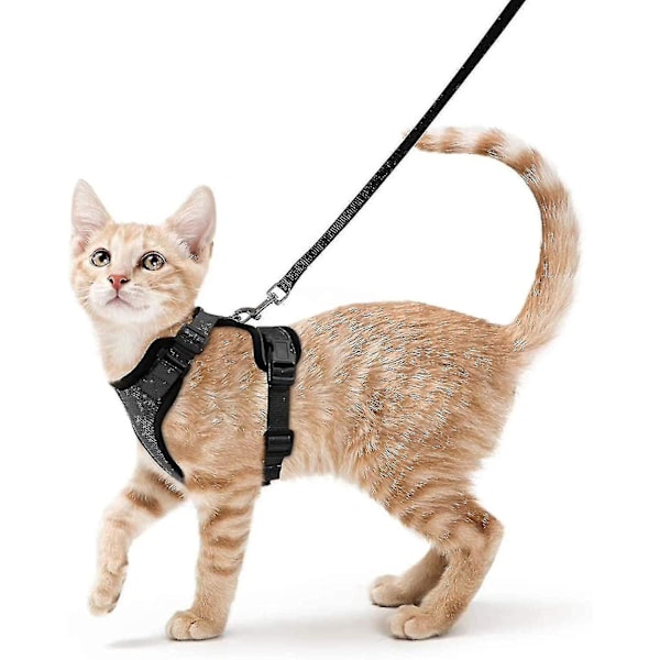 At Harness And Leash For Walking, Escape Proof Soft Adjustable Vest Harnesses For Cats, Easy Control