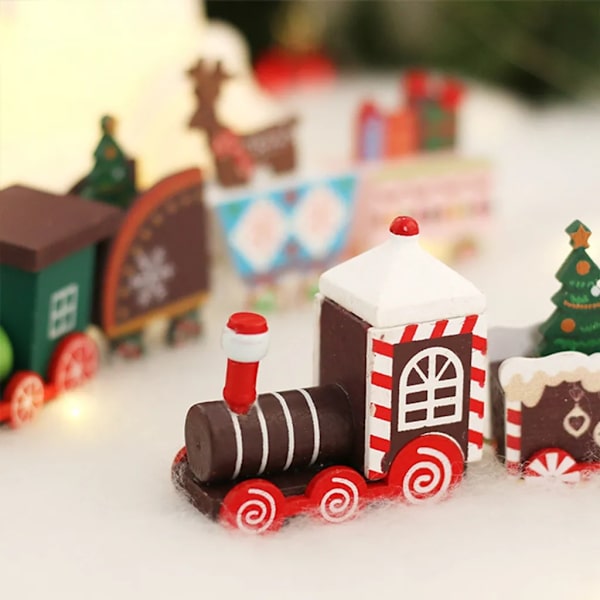 Julgråtsdekoration, miniatyrmodell av julgråtsleksak, juldekoration i trä, bordsjulgran ren dekoration, #2