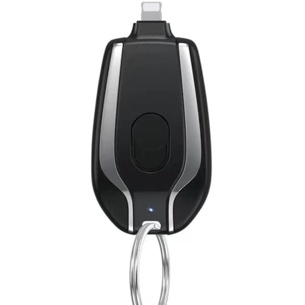 1500mah Power Fob Bærbar Mini Power Bank Nødlader Til Moble Telefon Earset Bærbar Keychai（Sort，Apple）