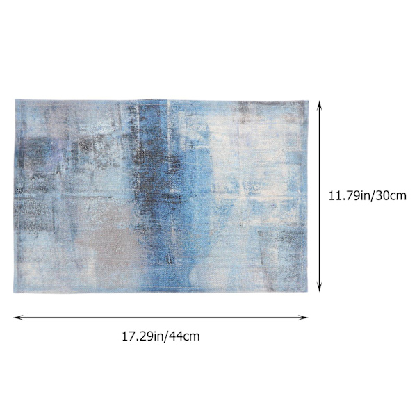 2 kpl hienoa korkean lämpötilan kestävää taidelämpöeristyspöytäalustaa（44X30CM，sininen）