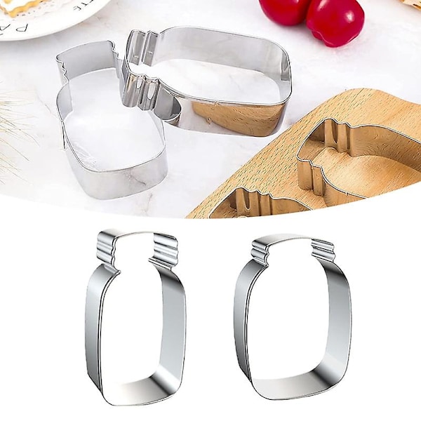 Keksform i rostfritt stål, flaska, DIY, bakning, kakskärare