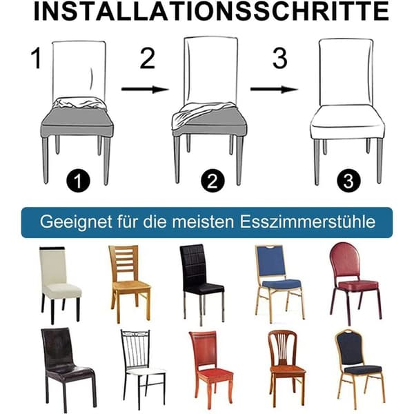 4-pack stolskydd stretch stolskydd moderna elastiska stolskydd dekorationsstolsöverdrag för universell passform (vallmo)