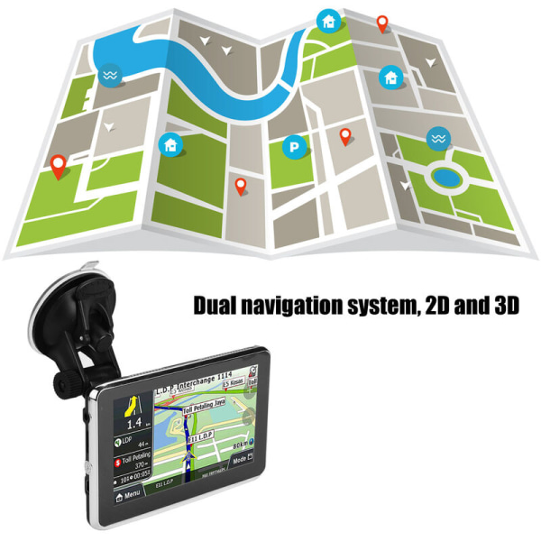 Universal 5-tums pekskärm bilnavigator GPS-navigering DDR256M 8G MP3 FM Europakarta 508