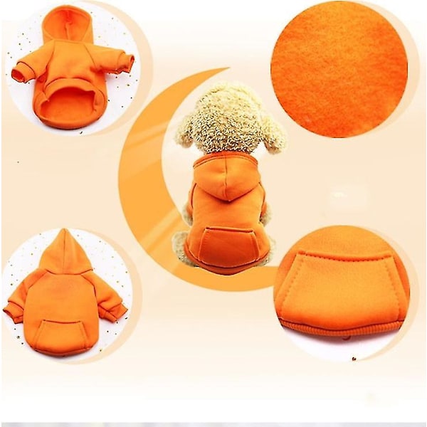 Katt- och hundkläder, husdjurssportkläder, husdjurstillbehör (orange, M)