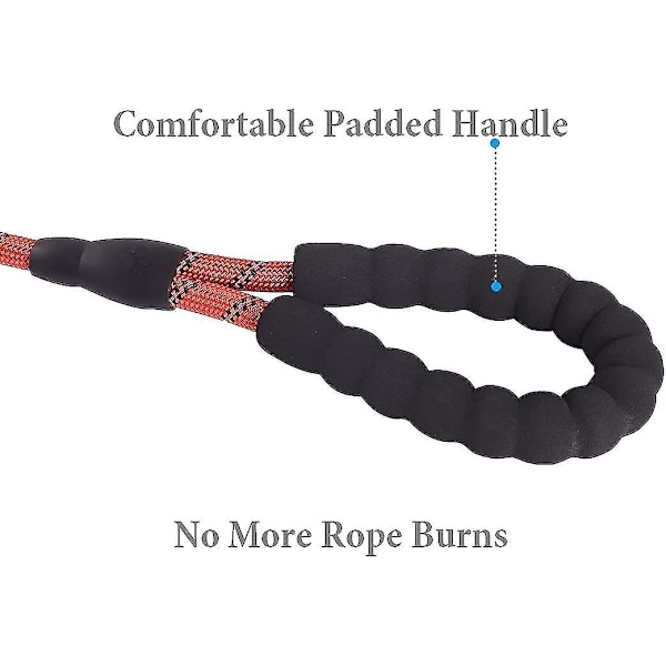 Hundleksak 1,5 m Stark Hundkoppel med Högreflekterande Trådar, 360 Tangle-free Och Bekväm Vadderad