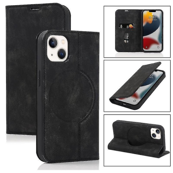 Trådløs lading Magsafe Leather Phone Case Kompatibel med Iphone 13 Mini