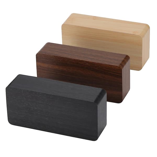 Rektangulär USB/AAA Dubbel Visning LED Trä Digital Väckarklocka (Rektangel+Bambu Trä)