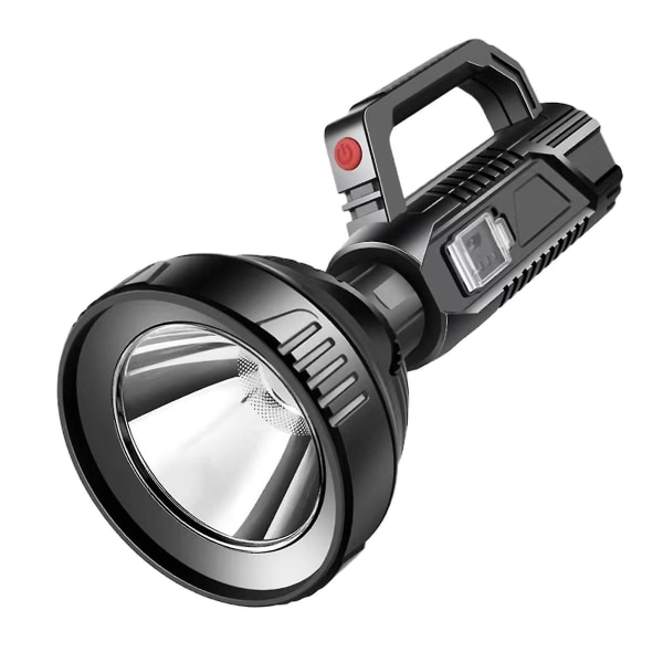 Oppladbare LED-lys Lommelykter Super Bright Lommelykt Med 2 Modi Stor søkelykt For Fiske Vandring Og Camping FAN0516（Sort）