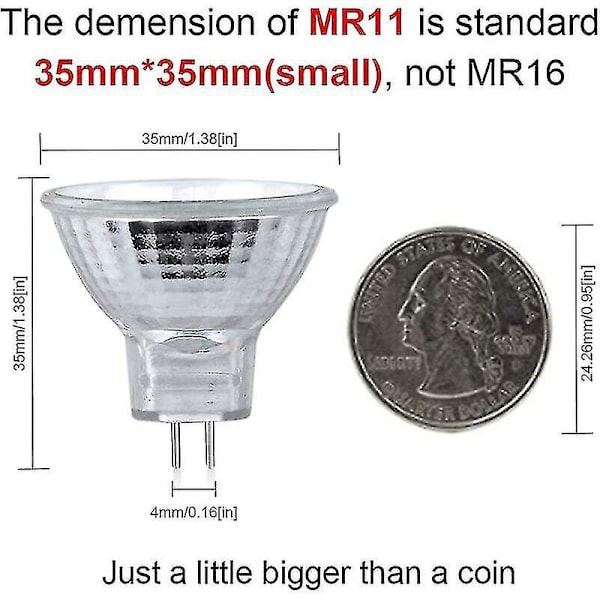 -mr11 halogenpære 12v 20w,Gu4 pære varm hvid 2800k bi pin reflektor sokkel lys,spotlight 2 pin Gu4 forsænket skinnelys med front