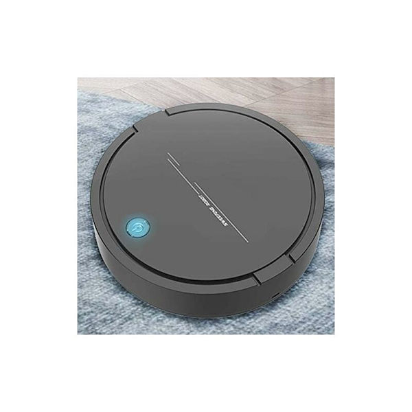 2 i 1 Robotdammsugare Sopa Rengöring Slim Laddningsbar Dammsugare 1200mAh Batteri (Svart)
