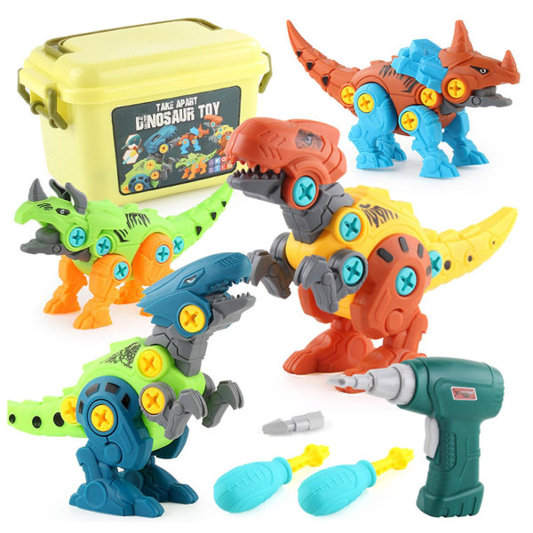 Barn plocka isär dinosaurie set flexibelt förbättra fantasin Pedagogisk dinosaurie block leksak