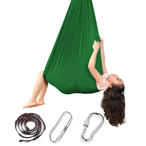 Elastisk barnhammock, mörkgrön 1,5*2,8M Mörkgrön 1.5*2.8M
