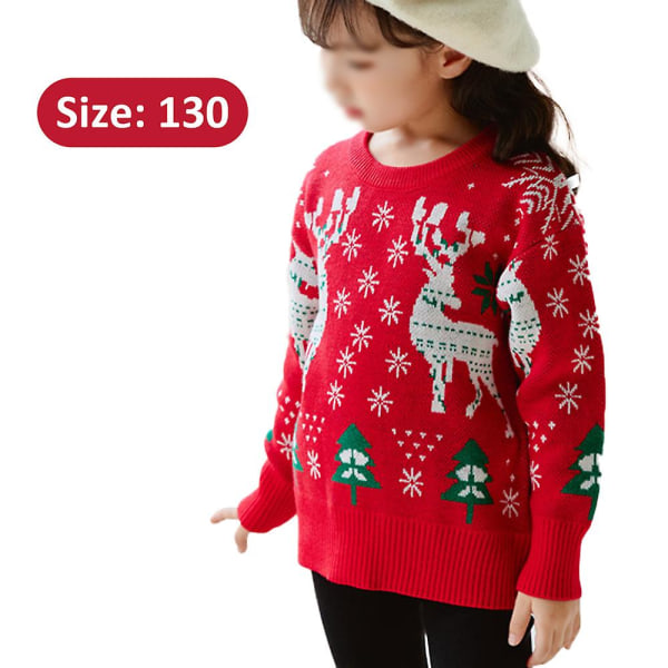 Jultröja Toddler Långärmad Mjuk Varm Barnspis Härlig tröja till julklapp