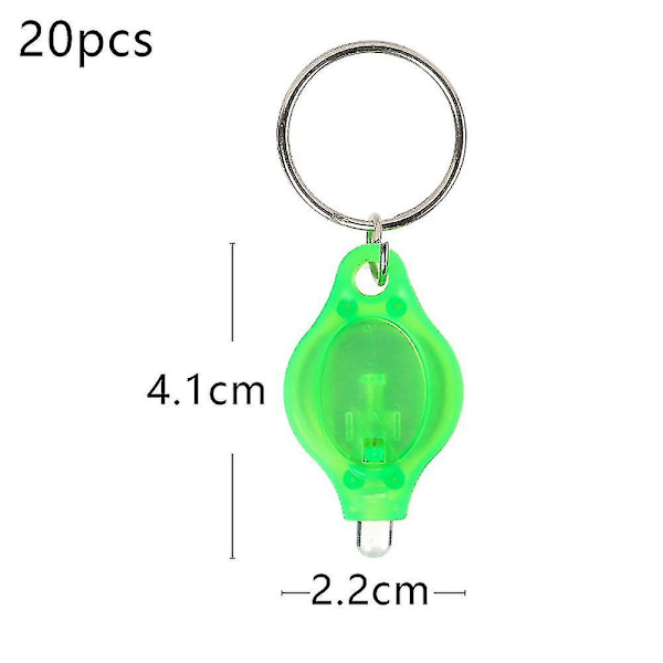 20 Mini-avaimenperää, Mini-LED-taskulamppuja, Avaimenperän valoja, Taskulamppuja, Koiranpantavalot