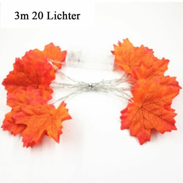 Fall Maple Leaf String Lights Maple Leaf String Lights 3 AA batteridrivna ljusslingor för Thanksgiving Halloween dekorationer