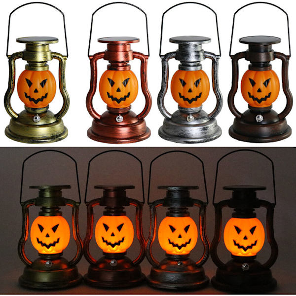 Halloween solcellslykta bärbar Halloween lykta utomhus solcellslykta Halloween dekoration söt semesterfest bordsdekorationer