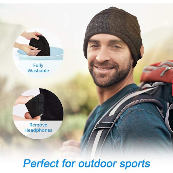 Bluetooth-mössa, herrvintersmössa med Bluetooth 5.0