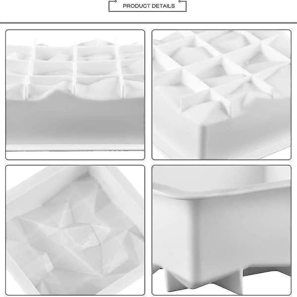 Silikonkakeform, 3d firkantet Sd Non-stick kakeform