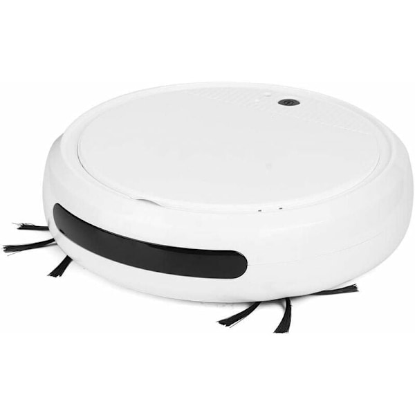 Robotdammsugare Mopp Smart Multifunktionell UV-ljus Sopa Robot Lågt Ljud Tyst Dammsugare för Husdjurshår Matta Hård Golv Damm (Vit)