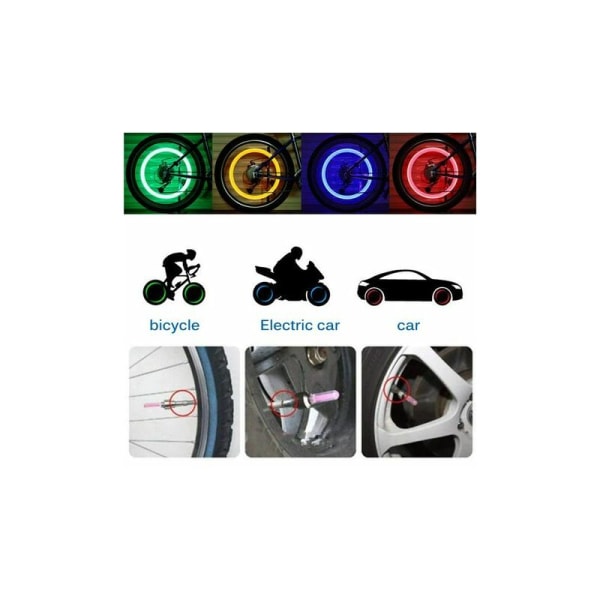 Cap , LED-blixt däckhjulsljus, LED- cap för motorcykelhjulljus Däck CHAM