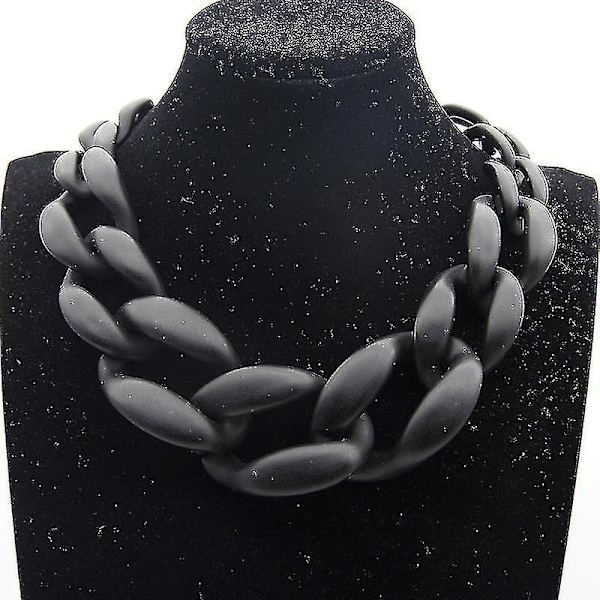 Halsband Kvinnor Akryl Chunky Kedja Statement Länk Halsband Stort Mode