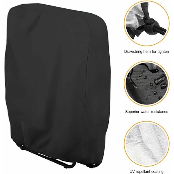 Gravityless hopfällbar stolsöverdrag utomhus vattentät dammtät uteplatsmöbler väderbeständig 28\" x 43.2\"