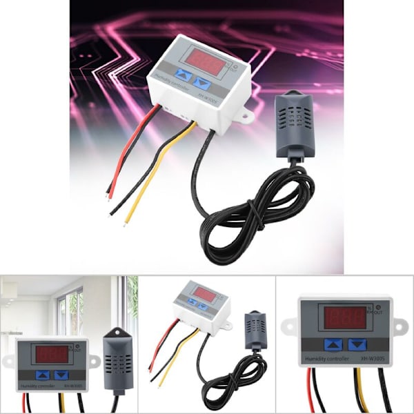 XH-W3005 Digital Hygrometer Switch Controller Fuktsensor 099% RH 220V