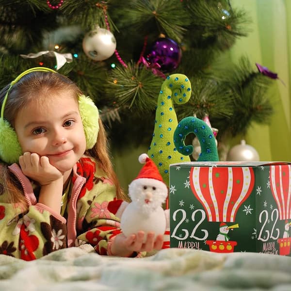 24 Adventskalenderbokser, Fyllbare gaveposer for nedtelling til jul