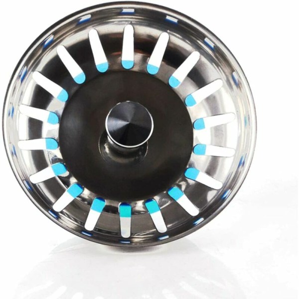 Rostfritt Stål Diskho Propp 2 st Sil Propp för Rostfritt Stål Diskho Diskfilterlock för Kök Badrum Diskho Propp Sil Håldiameter 80mm