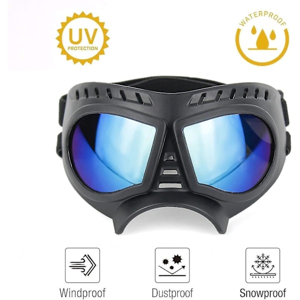 Koirasuojat Silmäsuoja Koira Aurinkolasit Anti-uv Suojat Tuulenpitävät Koiranpennun Suojat Säädettävällä Fl
