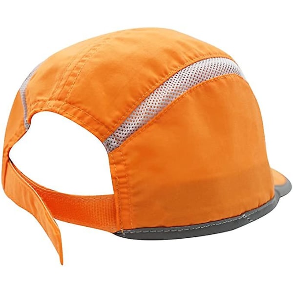 Foldbar mesh sportshat med reflekterende striber og åndbart visir