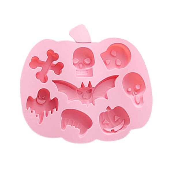 Halloween Silikonbakform Pumpa Non-stick Kakform För Kreativ Bakning（Rosa)