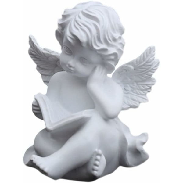 Ängelfigurer Kerub Ängelstaty Läser liten ängelskulptur Minnesmärke Presentbordsdekoration för hemmakontorsdekorationer