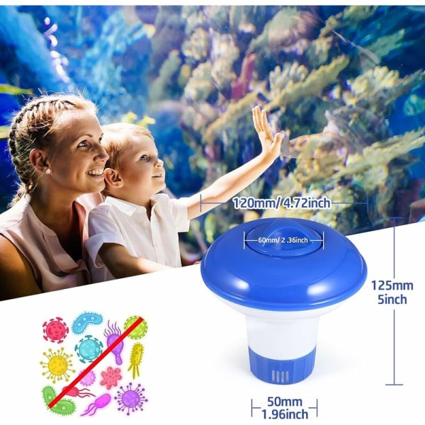 5-pack flytande diffusor för pool och badtunna, flytande klordispenser/klortillsatsdispenser