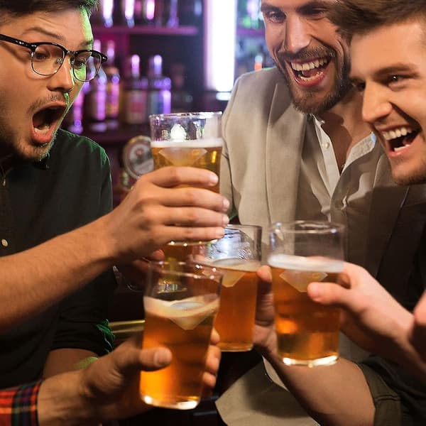 Isformar, återanvändbara stapelbara isformar med lock för whiskycocktailfrys (blå)