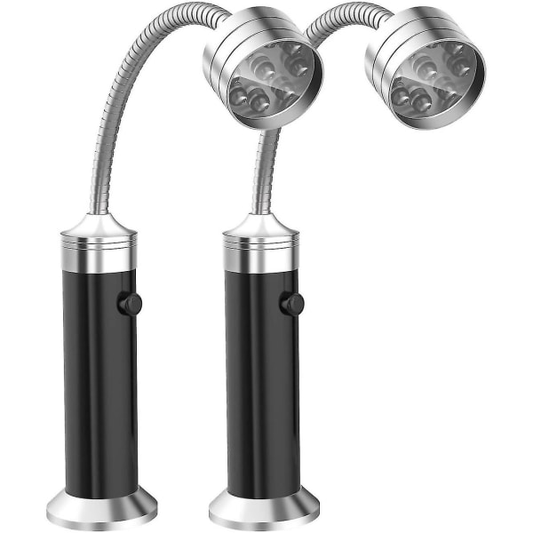 2 stk magnetisk justerbar grilllampe for utendørs grilltilbehør