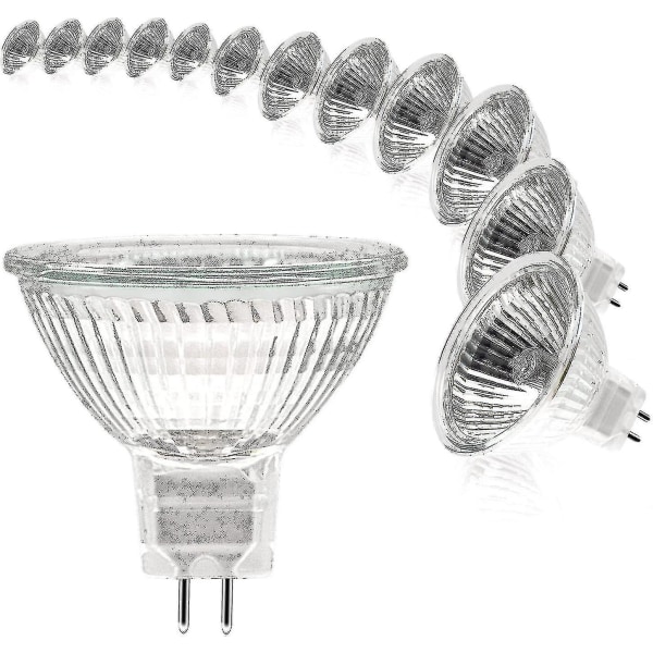 Mr16 spottilamppu, 12v 20w lamppu, Gu5.3 lamppu himmennettävä, 2-pin halogeenilamput lämmin valkoinen 2700k, pakkaus 12 (mr16-20w-12p) [xh] -z-ha