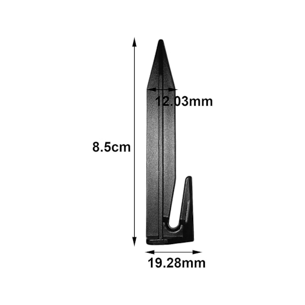 50x Grensemarkører for Hagegjerdestolper Kroker for Hage Gressklipper Utendørs Svart（8,5 cm, Svart）