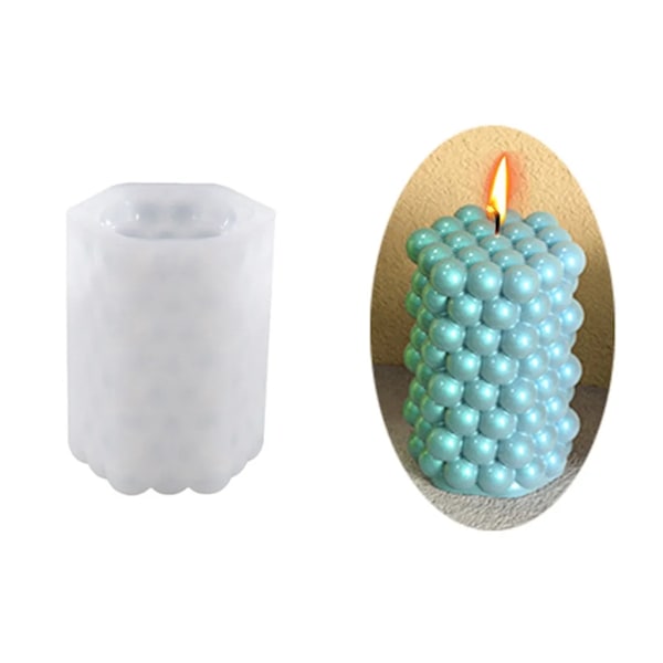 Set med 4 silikonformar för gjutning, ljusform, ljusform, 3D-ljusformar
